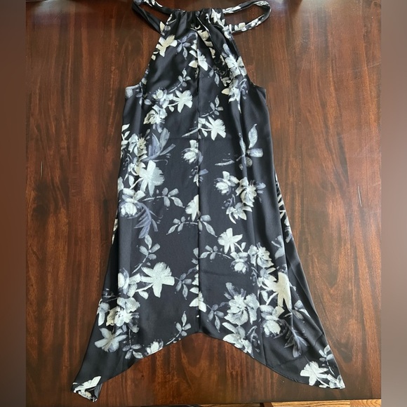 BCBGMaxAzria Black and White Halter Asymmetrical Dress - Small - Picture 5 of 8